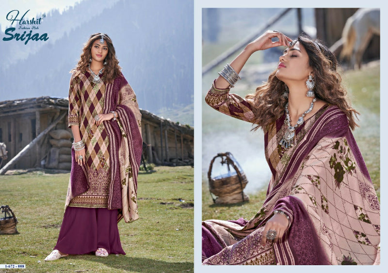 Harshit Fashion Srijaa Pashmina With Printed Work Stylish Designer Attractive Look Salwar Kameez