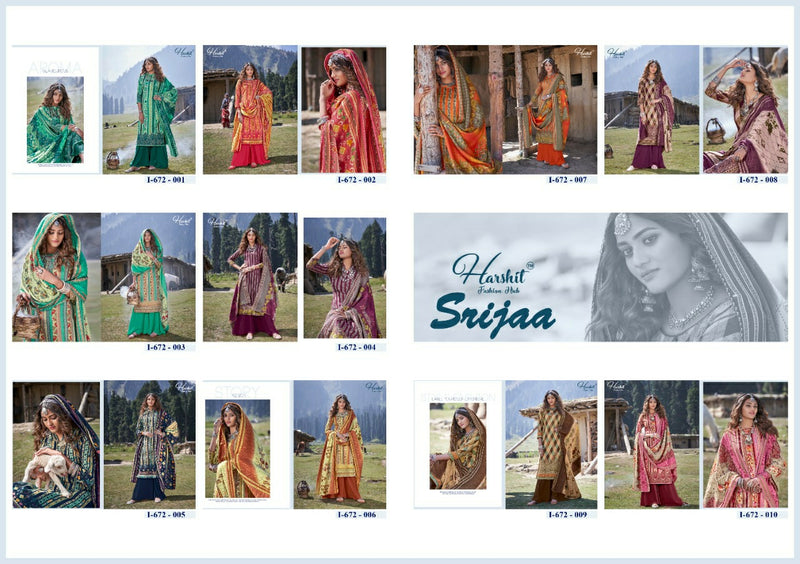 Harshit Fashion Srijaa Pashmina With Printed Work Stylish Designer Attractive Look Salwar Kameez