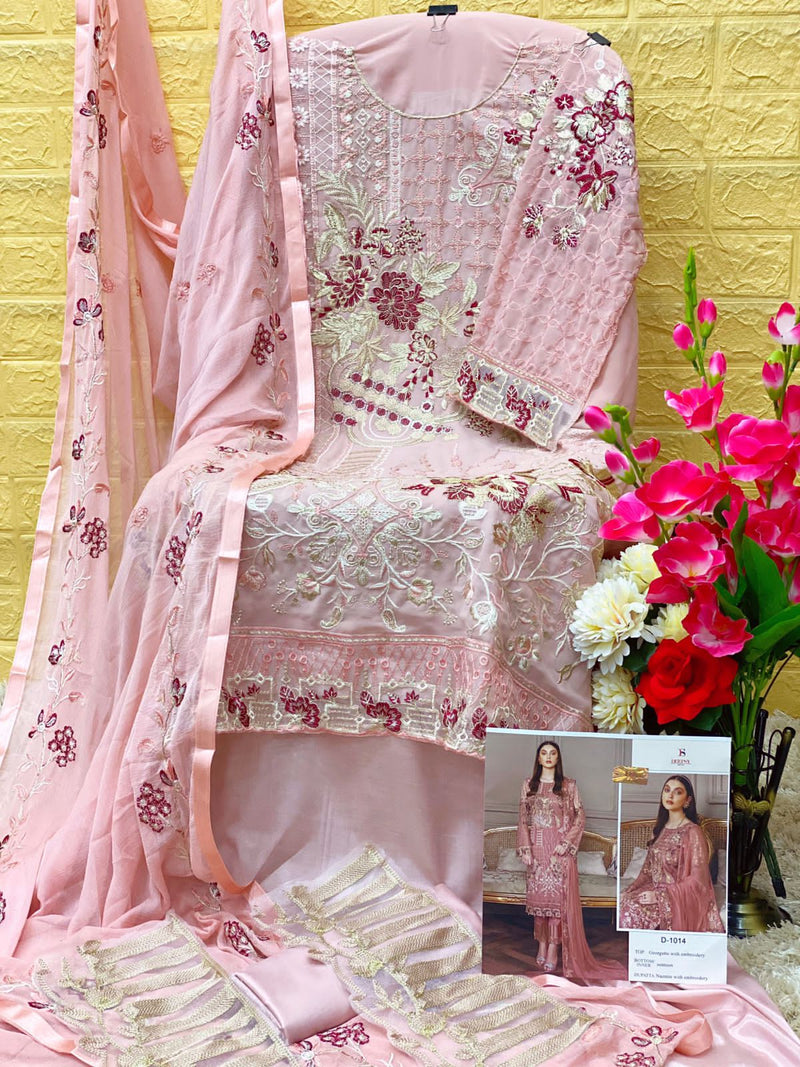Deepsy Suit Dno 1014 Georgette With Heavy Beautiful Embroidery Work Stylish Designer Pakistani Salwar Kameez
