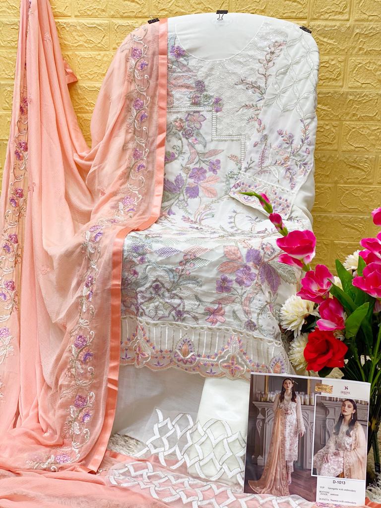 Deepsy Suit Dno 1013 Georgette With Heavy Beautiful Embroidery Work Stylish Designer Pakistani Salwar Kameez