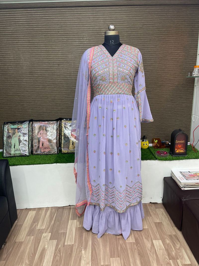 Eba Lifestyle Mehar Vol 2 Georgette With Embroidery Work stylish Designer Fancy Long Gowns