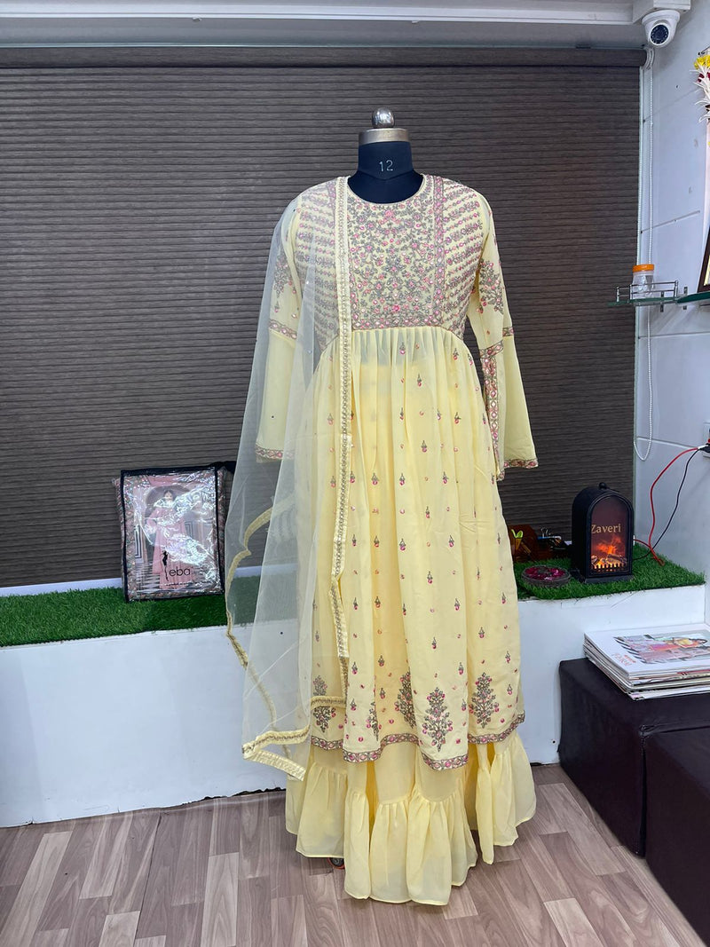 Eba Lifestyle Mehar Vol 2 Georgette With Embroidery Work stylish Designer Fancy Long Gowns