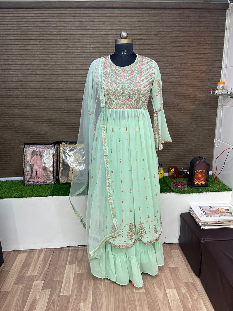 Eba Lifestyle Mehar Vol 2 Georgette With Embroidery Work stylish Designer Fancy Long Gowns