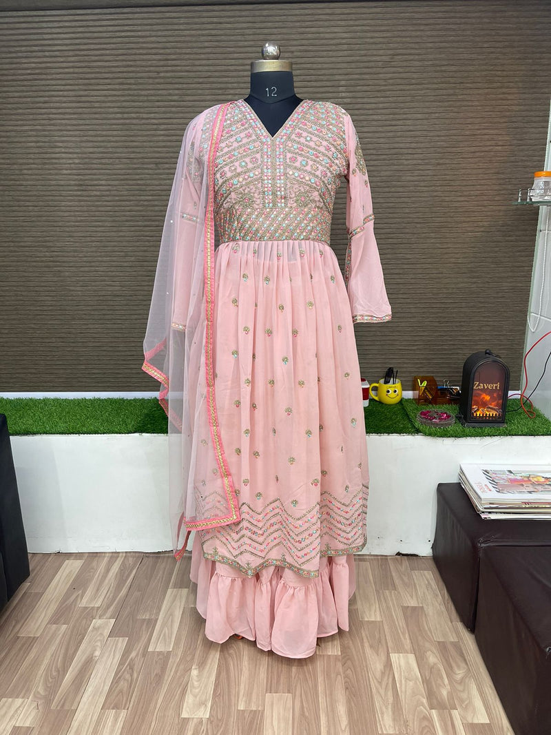 Eba Lifestyle Mehar Vol 2 Georgette With Embroidery Work stylish Designer Fancy Long Gowns