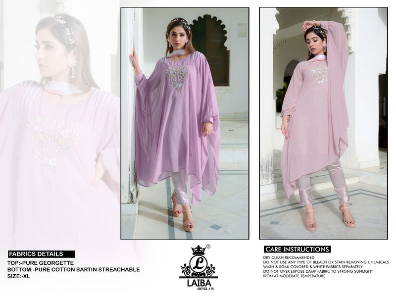 Laiba Designs Am Vol 116 Georgette Beautiful Embroidery With Hand Work Stylish Designer Causal Look Kurti