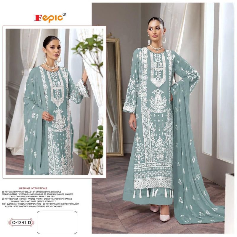 Fepic Rosemeen 1241 D Georgette With Beautiful Heavy Embroidery Work Stylish Party Wear Salwar Kameez