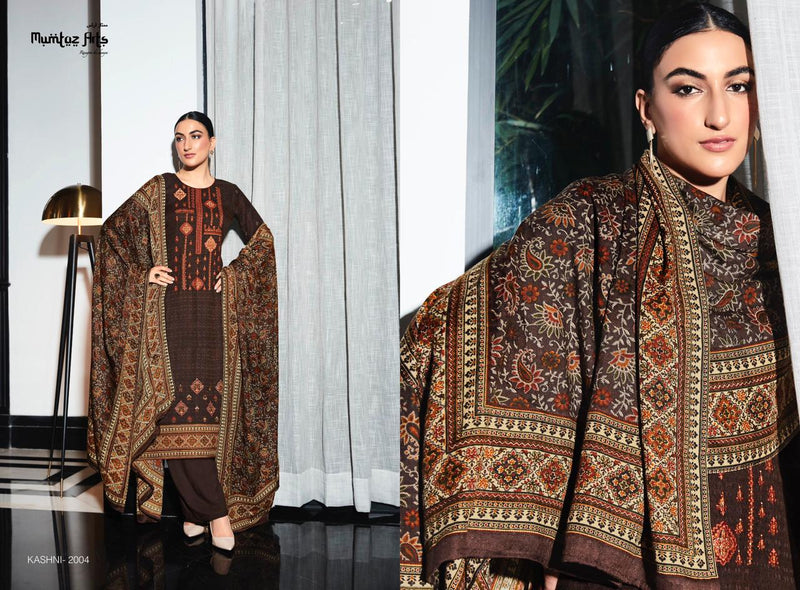 Mumtaz Arts Kashni Edition Vol 1 Pashmina With Neck Embroidery Work Stylish Designer Casual Wear Salwar Kameez