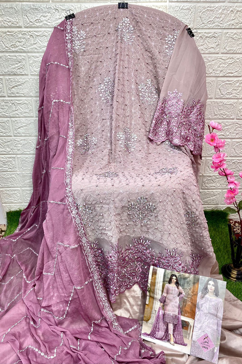 Rungrez Dno 1022 Georgette With Beautiful Embroidery Diamond Work Stylish Designer Pakistani Salwar Kameez