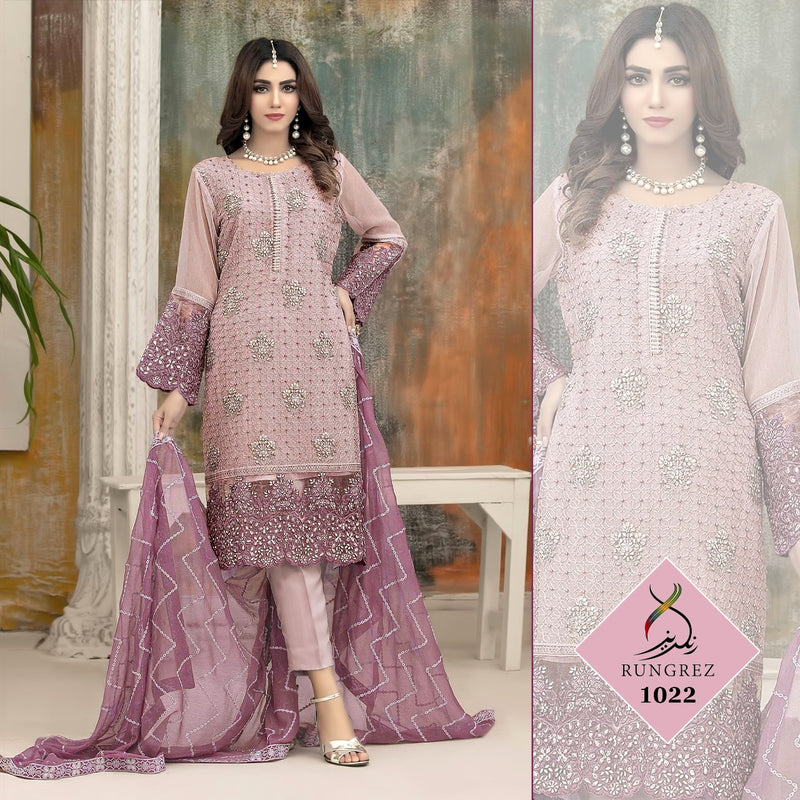 Rungrez Dno 1022 Georgette With Beautiful Embroidery Diamond Work Stylish Designer Pakistani Salwar Kameez
