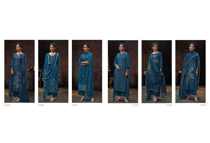 Ganga Dno 1265 To 1270 Pashmina With Beautiful Work Stylish Designer Casual Look Salwar Kameez