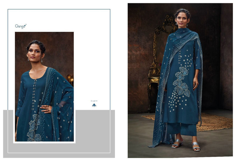 Ganga Dno 1265 To 1270 Pashmina With Beautiful Work Stylish Designer Casual Look Salwar Kameez