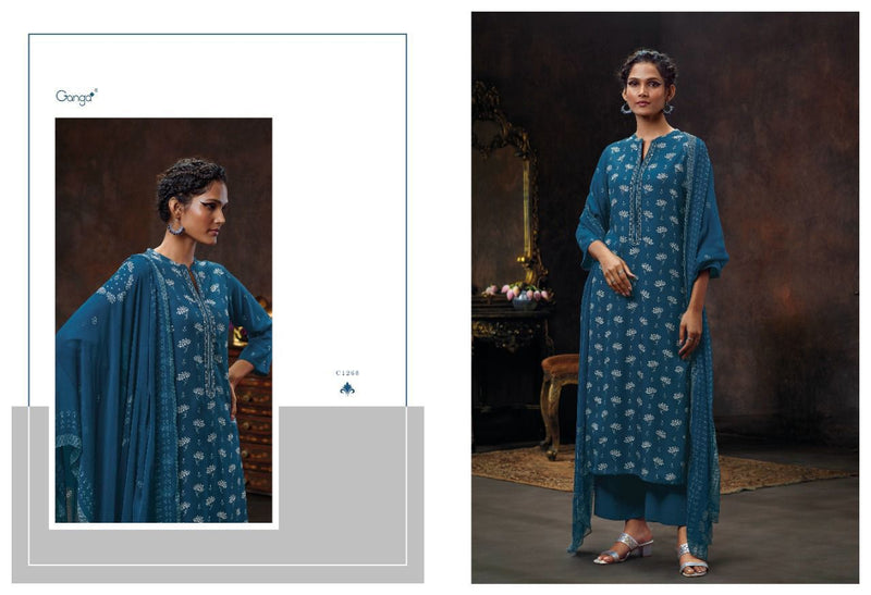 Ganga Dno 1265 To 1270 Pashmina With Beautiful Work Stylish Designer Casual Look Salwar Kameez