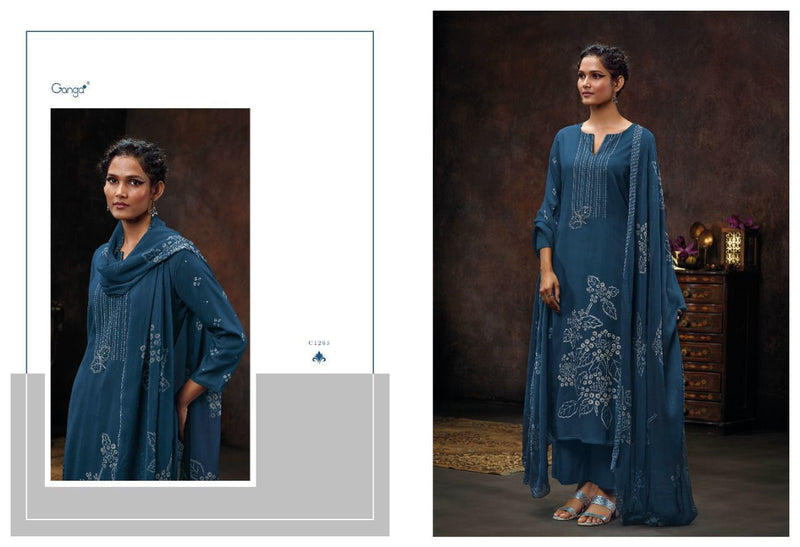 Ganga Dno 1265 To 1270 Pashmina With Beautiful Work Stylish Designer Casual Look Salwar Kameez
