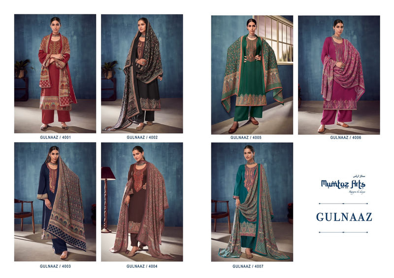 Mumtaz Arts Gulnaaz Pashmina With Heavy Neck Embroidery Work Stylish Designer Festive Wear Salwar Kameez