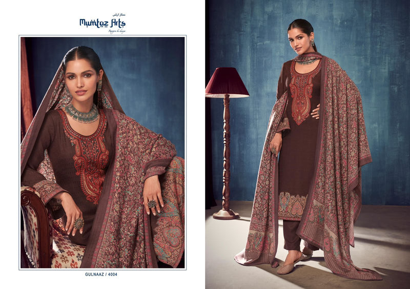 Mumtaz Arts Gulnaaz Pashmina With Heavy Neck Embroidery Work Stylish Designer Festive Wear Salwar Kameez