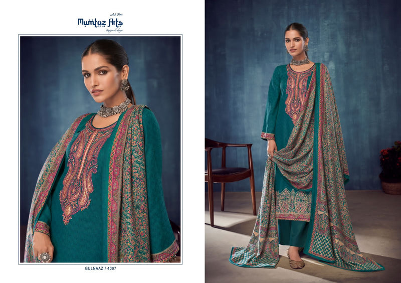 Mumtaz Arts Gulnaaz Pashmina With Heavy Neck Embroidery Work Stylish Designer Festive Wear Salwar Kameez