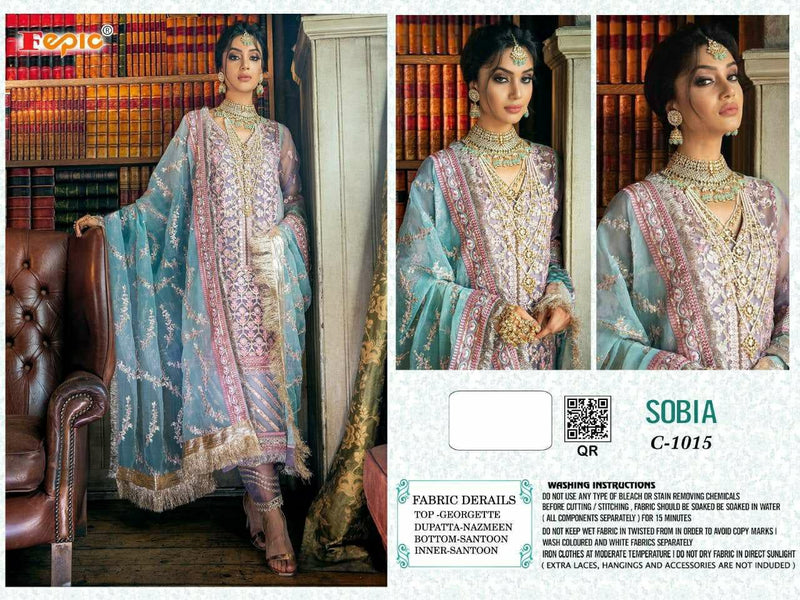 Fepic Rosemeen C 1015 Organza With Beautiful  Embroidery Work Stylish Designer Wedding wear Salwar Kameez