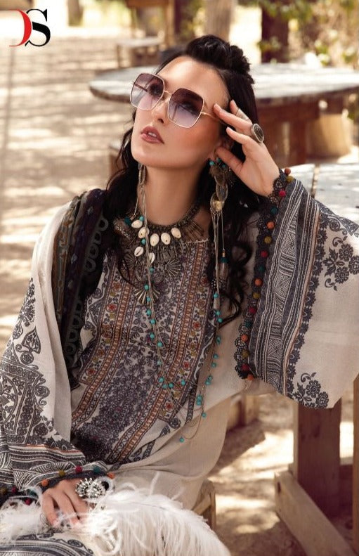 Deepsy Suit Dno 1877 Pure Cotton With Heavy Beautiful Work Stylish Designer Pakistani Salwar Kameez