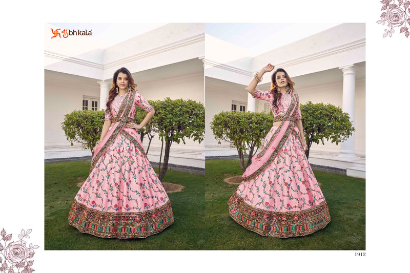 Shubhkala Guldasta 1912 Net With Heavy Beautiful Embroidery Work Stylish Designer Wedding Look Lehenga Choli