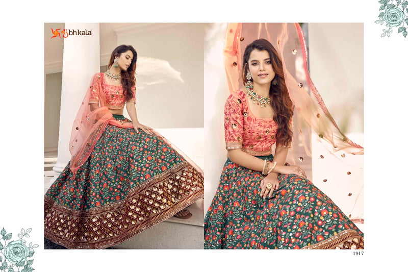 Shubhkala Guldasta 1917 Net With Heavy Beautiful Embroidery Work Stylish Designer Wedding Look Lehenga Choli