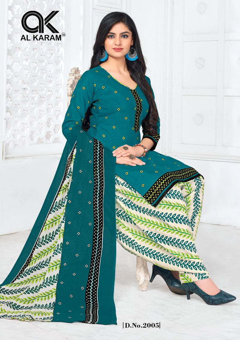 Al Karam Amber Patiyala Vol 2 Pure Cotton With Fancy Work Stylish Designer Casual Wear Salwar Suit