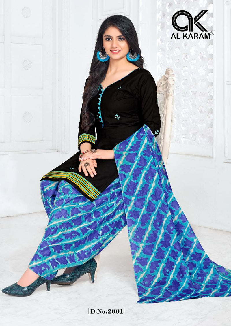 Al Karam Amber Patiyala Vol 2 Pure Cotton With Fancy Work Stylish Designer Casual Wear Salwar Suit