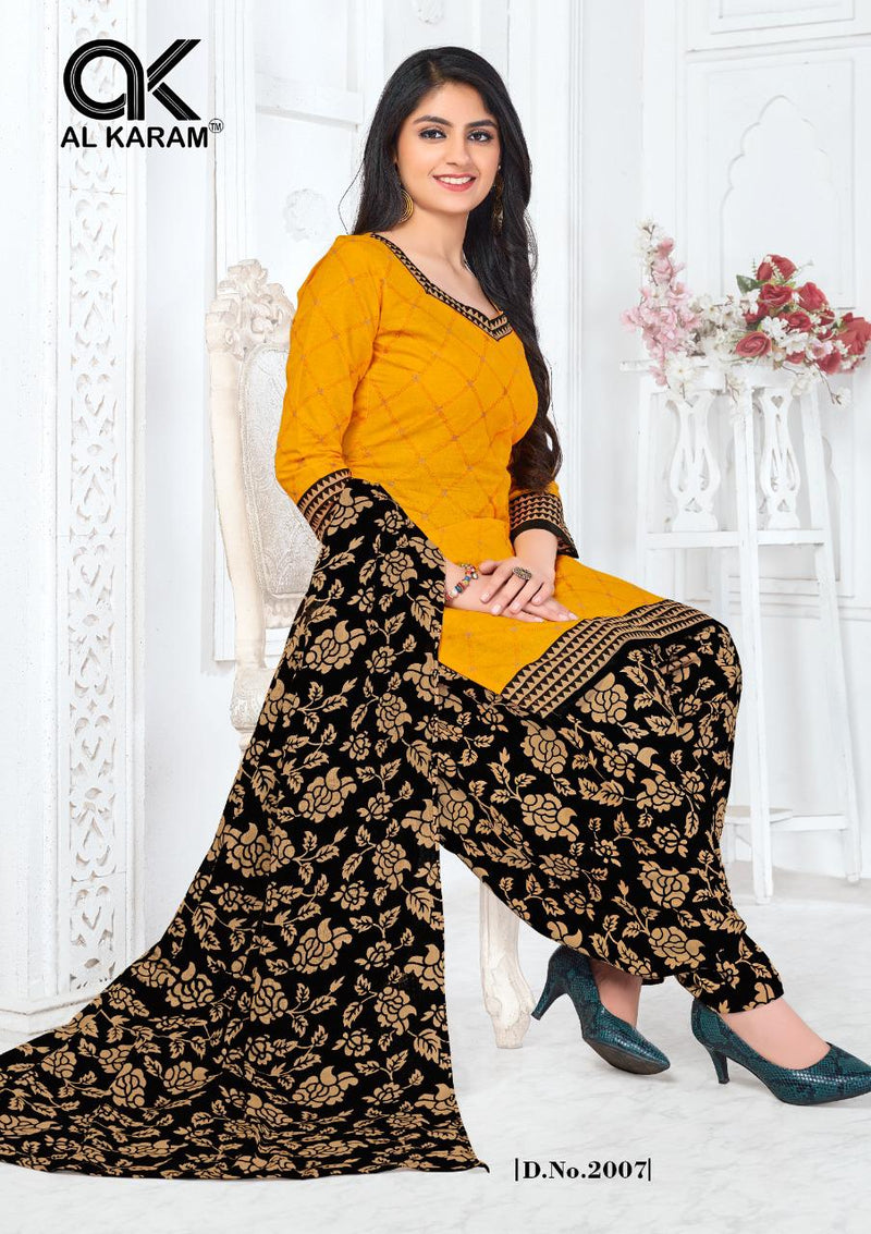 Al Karam Amber Patiyala Vol 2 Pure Cotton With Fancy Work Stylish Designer Casual Wear Salwar Suit