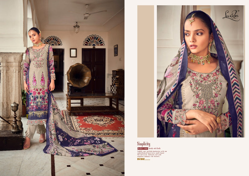 Levisha Mahefuz Pure Cotton With Heavy Embroidery Work Stylish Designer Pakistani Salwar Kameez
