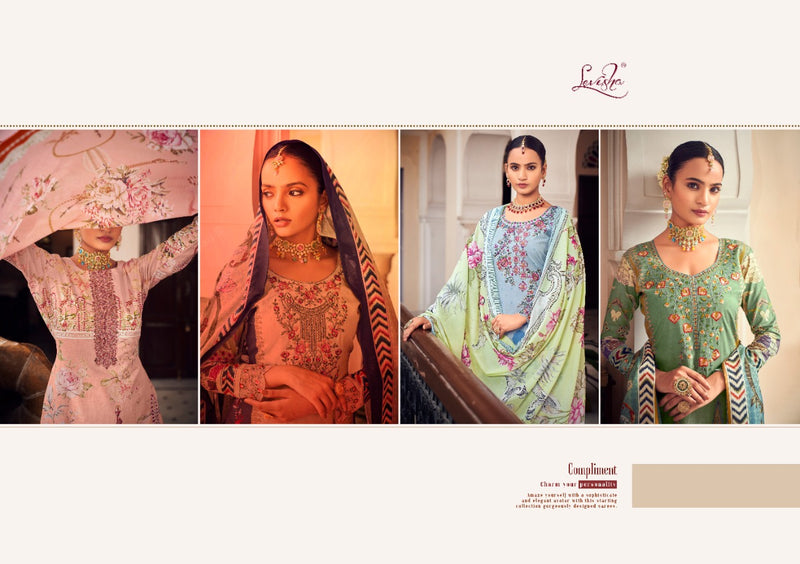 Levisha Mahefuz Pure Cotton With Heavy Embroidery Work Stylish Designer Pakistani Salwar Kameez