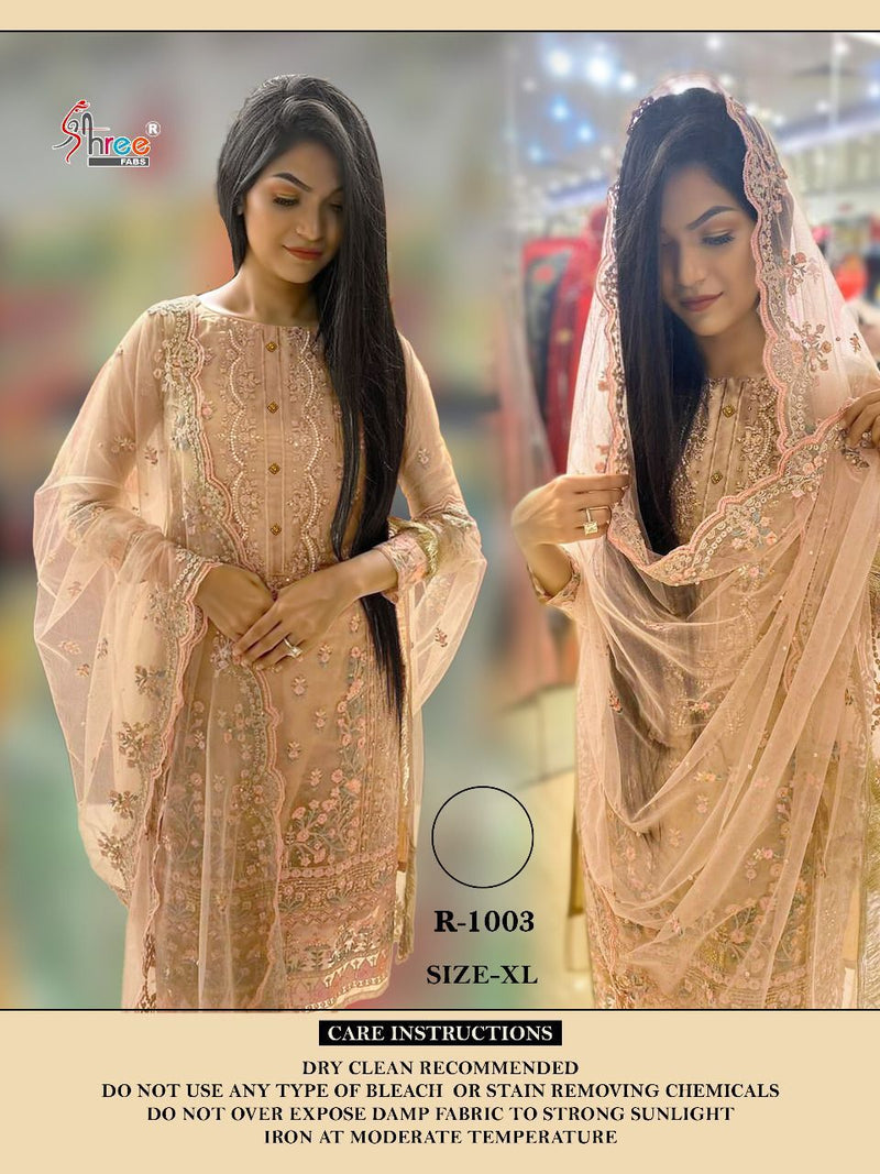 Shree Fabs Dno 1003 A Organza With Beautiful Embroidery Work Stylish Designer Party Wear Fancy Kurti