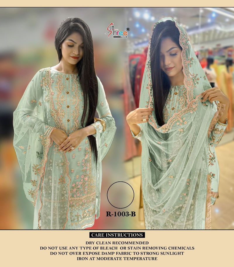 Shree Fabs Dno 1003 B Organza With Beautiful Embroidery Work Stylish Designer Party Wear Fancy Kurti