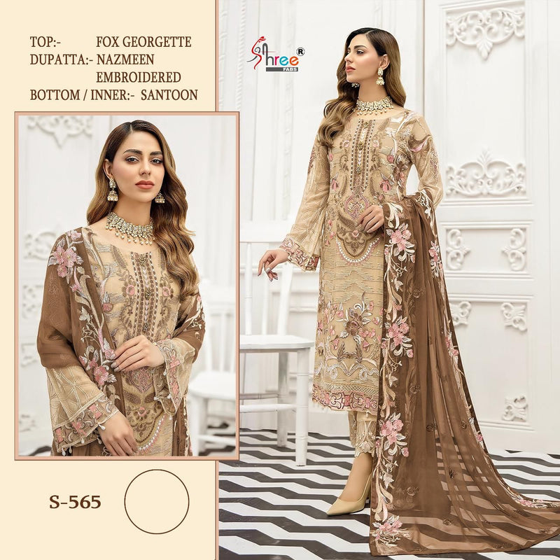 Shree Fabs Dno S 565 A Georgette With Beautiful Fancy Work Stylish Designer Party Wear Salwar Kameez