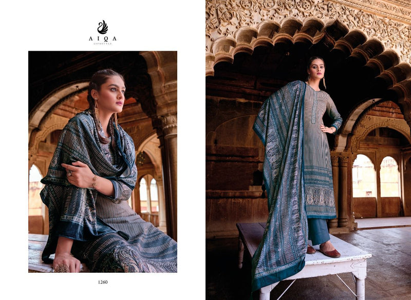 Aiqa Lifestyle Raika Pashmina With Beautiful Work Stylish Designer Pakistani Salwar Kameez