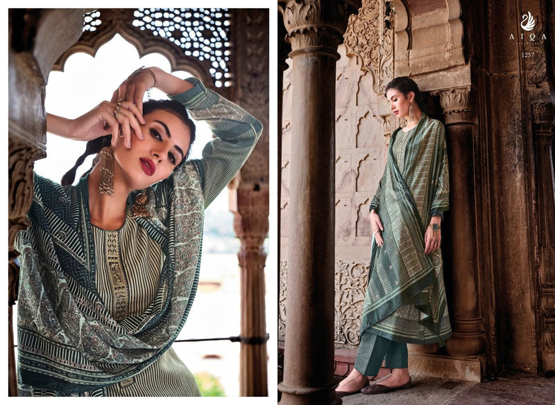Aiqa Lifestyle Raika Pashmina With Beautiful Work Stylish Designer Pakistani Salwar Kameez