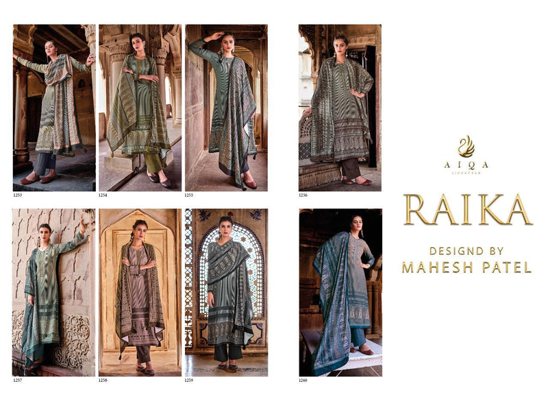 Aiqa Lifestyle Raika Pashmina With Beautiful Work Stylish Designer Pakistani Salwar Kameez