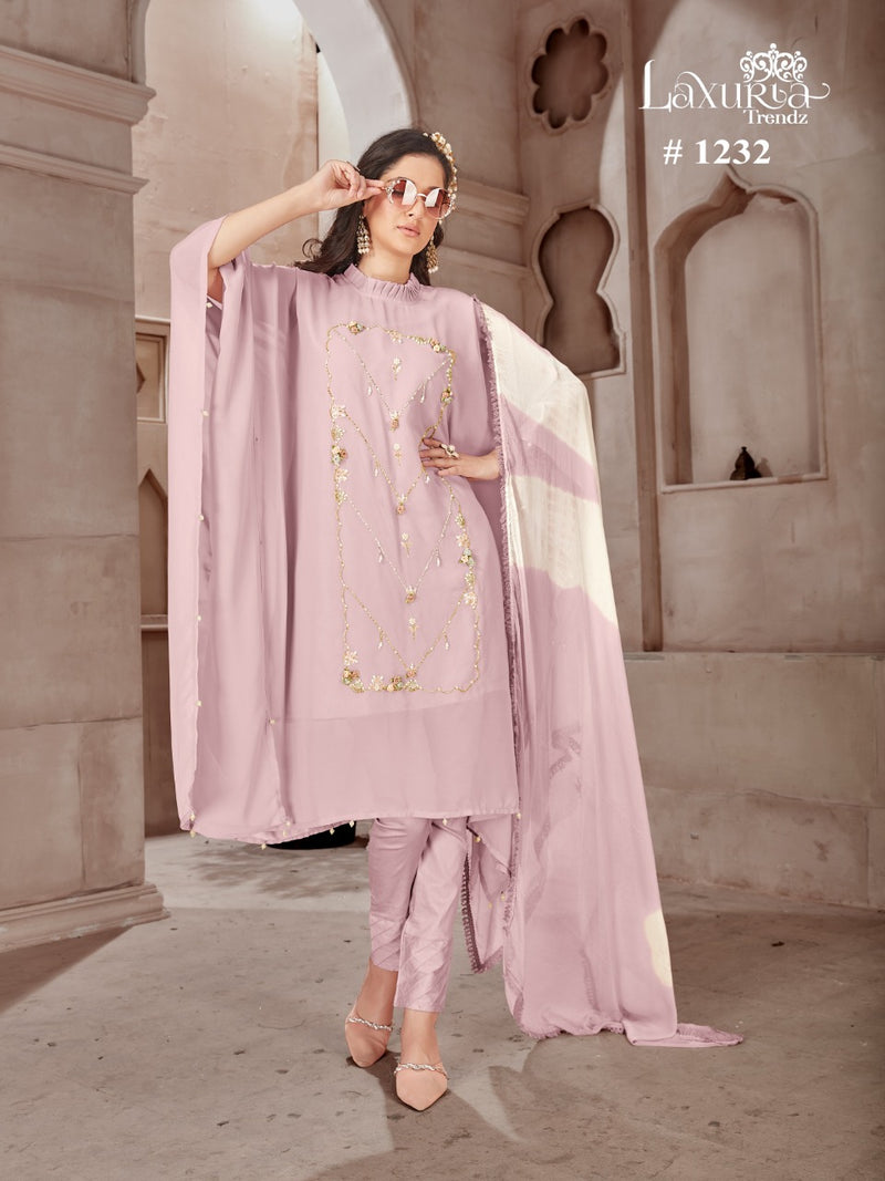 Laxuria Trendz Dno 1232 Georgette With Beautiful Heavy Embroidery Work Stylish Designer Pret Kurti