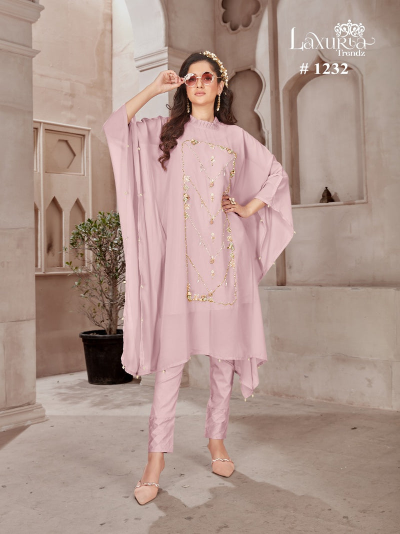 Laxuria Trendz Dno 1232 Georgette With Beautiful Heavy Embroidery Work Stylish Designer Pret Kurti