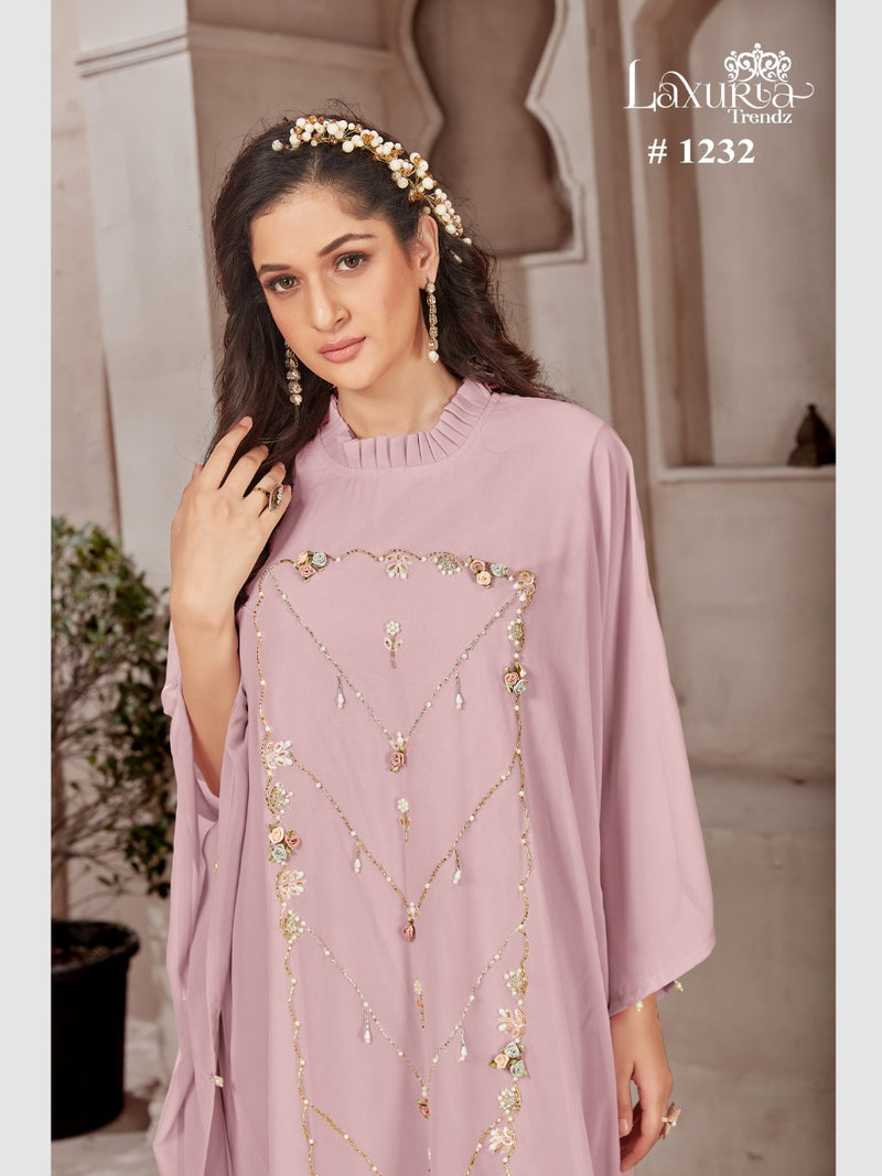 Laxuria Trendz Dno 1232 Georgette With Beautiful Heavy Embroidery Work Stylish Designer Pret Kurti