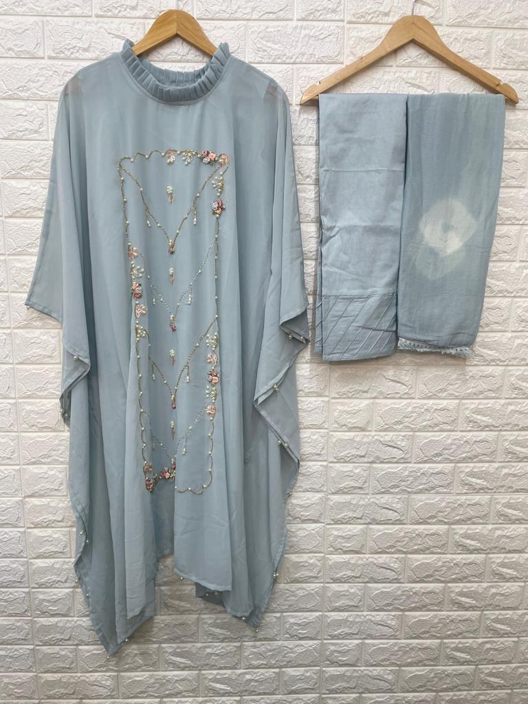 Laxuria Trendz Dno 1232 Georgette With Beautiful Heavy Embroidery Work Stylish Designer Pret Kurti