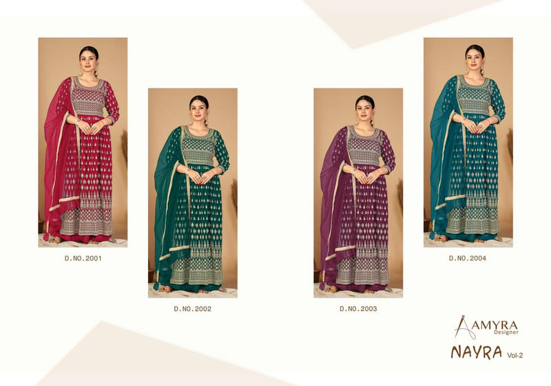 Aamyra Nayra Vol 02 Georgette With Heavy Embroidery Work Stylish Designer Festive Wear Long Gown