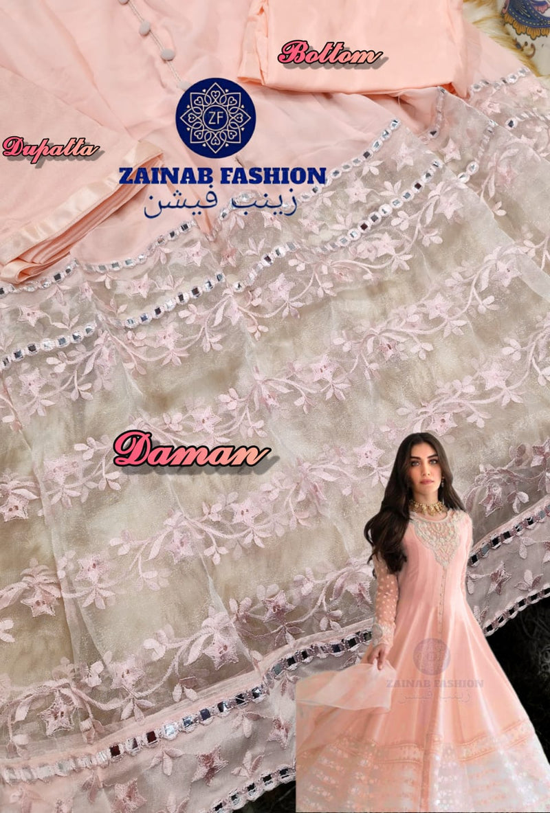 Zainab Fashion Dno Zf 1217 Georgette With Fancy Work Stylish Designer Party Wear Fancy Kurti