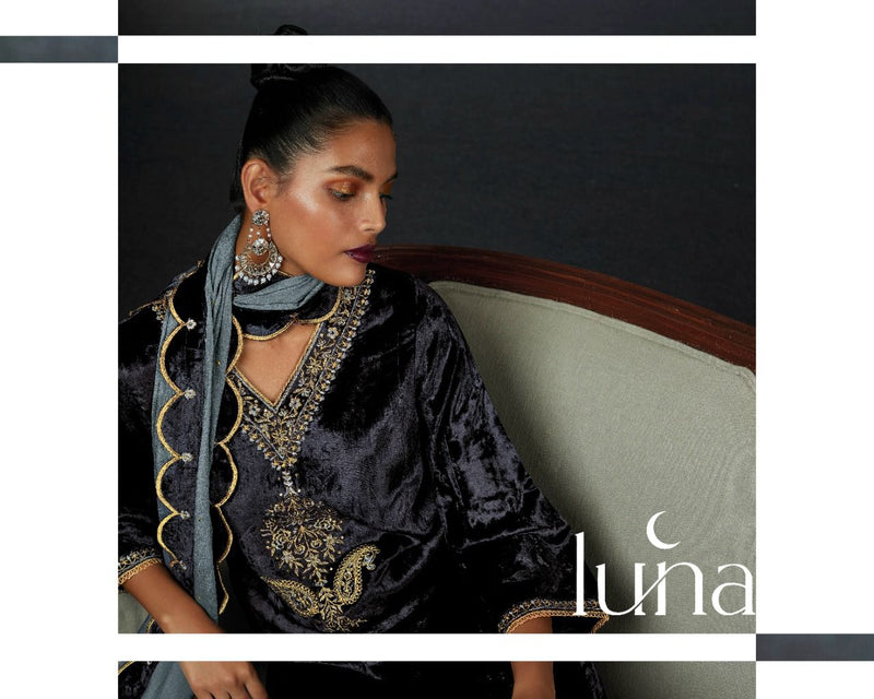 Ganga Dno 1193 To 1198 Velvet With Beautiful Work Stylish Designer Casual Look Salwar Suit