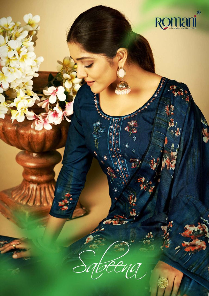Romani Sabeena Pure Cotton With Heavy Embroidery Work Stylish Designer Casual Look Salwar Kameez