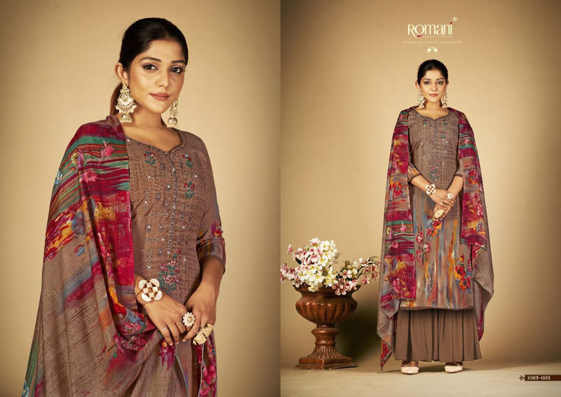 Romani Sabeena Pure Cotton With Heavy Embroidery Work Stylish Designer Casual Look Salwar Kameez