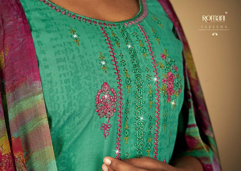Romani Sabeena Pure Cotton With Heavy Embroidery Work Stylish Designer Casual Look Salwar Kameez