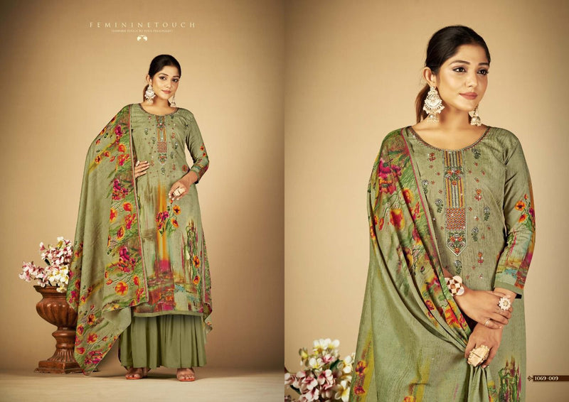 Romani Sabeena Pure Cotton With Heavy Embroidery Work Stylish Designer Casual Look Salwar Kameez