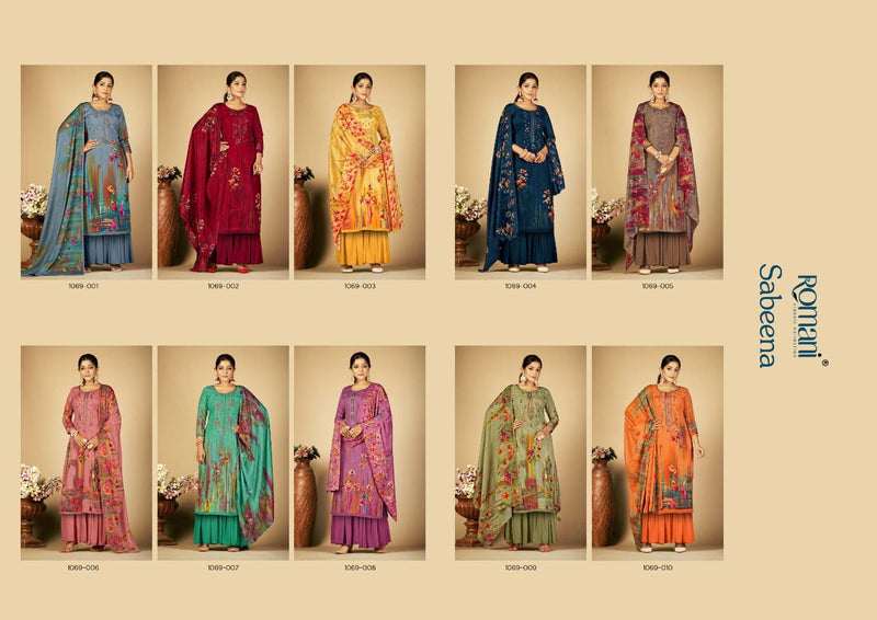Romani Sabeena Pure Cotton With Heavy Embroidery Work Stylish Designer Casual Look Salwar Kameez