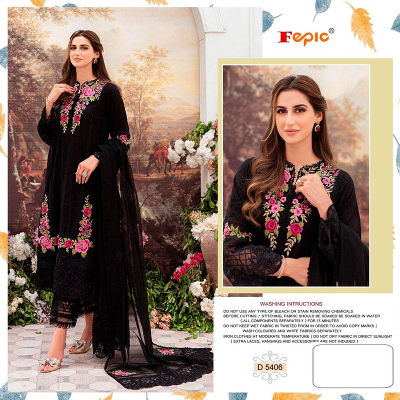 Fepic Rosemeen 5406 A Georgette With Heavy Embroidery Work Stylish Designer Party Wear Salwar Kameez