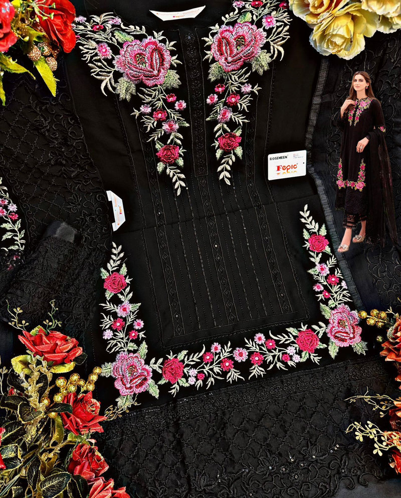 Fepic Rosemeen 5406 A Georgette With Heavy Embroidery Work Stylish Designer Party Wear Salwar Kameez