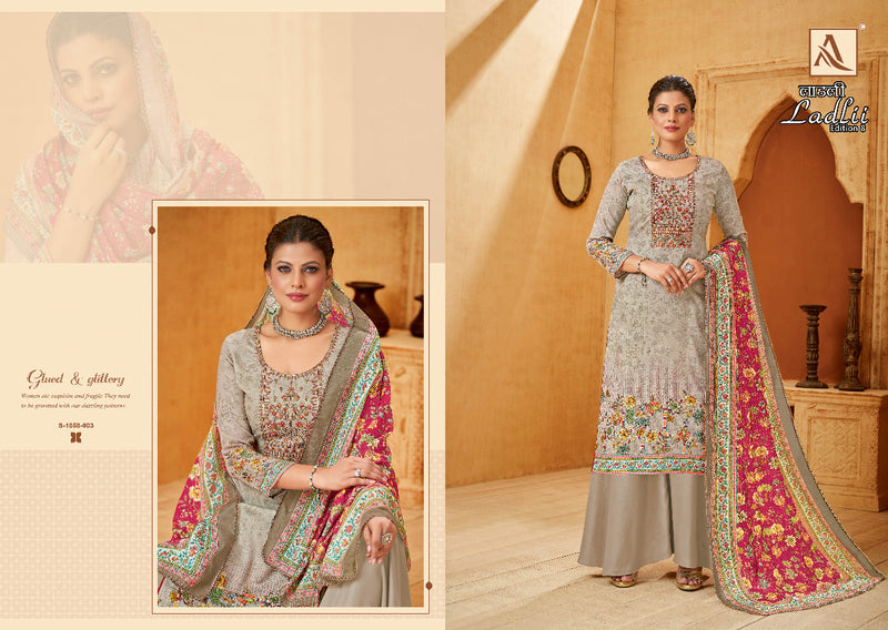Alok Suit Ladlii Vol 2 Pure Cotton With Heavy Fancy Work Stylish Designer Casual Look Salwar Kameez